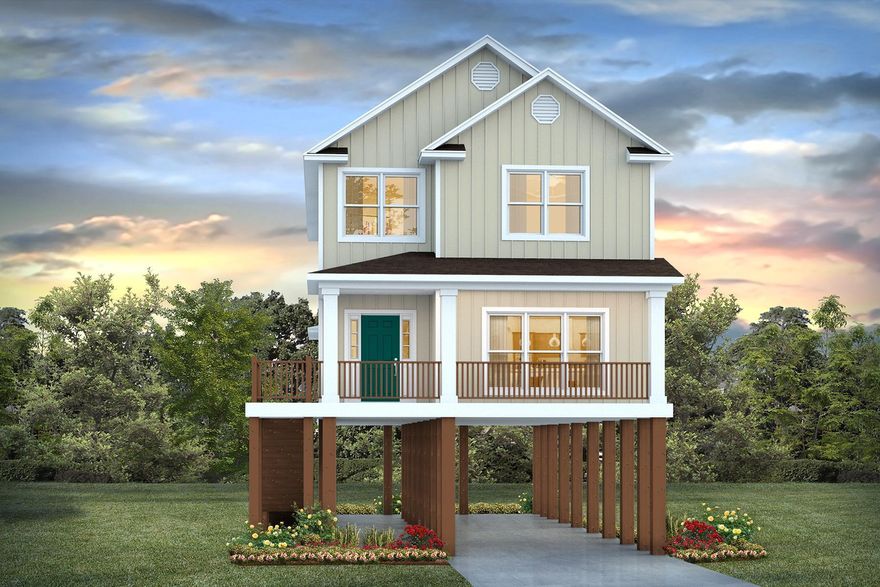 NOW SELLING! Welcome to Captains Cove in Navarre, FL. The stunning Bradford floor plan is a well-designed 2 story model on pilings. Stunning Quartz countertops in kitchen and baths, all stainless-steel appliances, gorgeous EVP wood look flooring & plush carpet in the bedrooms. Tile Shower in Primary Restroom. The Smart Home Connect System includes several Smart Home convenient devices. Upscale home with great curb appeal. Community Pickleball Court is an incredible amenity. Must see! ALL LISTING pictures, colors, features, and size may vary. Square footages are approximate.
