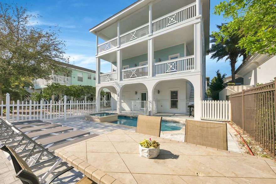 RECENTLY RENOVATED!  Welcome to ''Coconut Castle'' located in Frangista Beach. Only one block away from beach access.  The property has just undergone some major remodeling such as all new exterior and interior painting, brand new pavers to the driveway, swim deck and the back yard. New luxury vinyl plank flooring. The bathrooms have been given updated fixtures, quartz counter tops, new cabinets, new shower tile and rimless glass shower doors. This rental machine is being offered fully turnkey with 5 king bedrooms each with their own private baths, bunk room and king bedroom with shared bathroom as well as a queen loft on the 4th floor. With a rental projection of $270K, this is an opportunity you don't want to miss out on! Schedule your private showing now!
