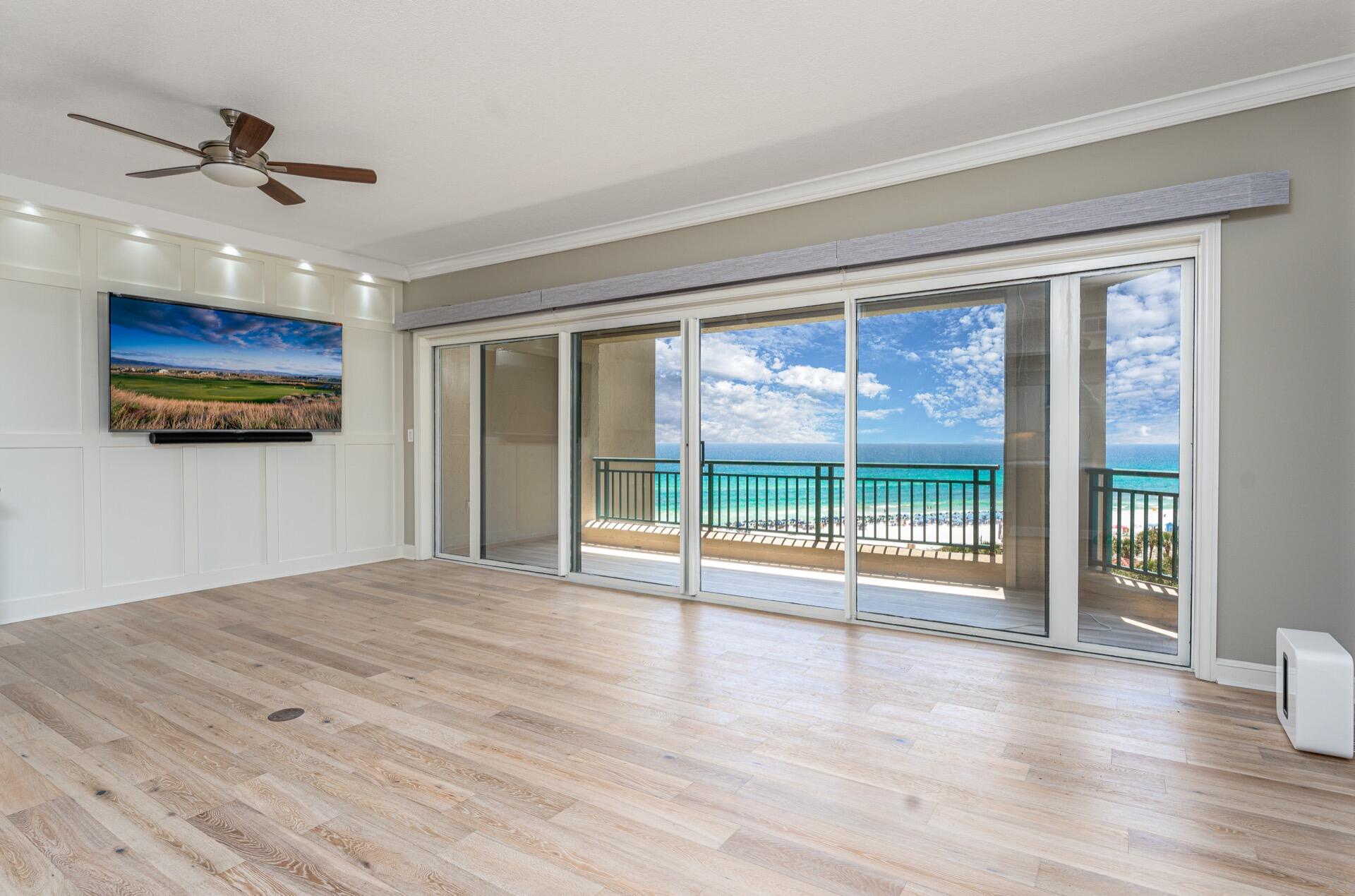 BREATHTAKING PANORAMIC VIEWS OF THE GULF OF MEXICO OF THIS VERY PRIVATE BEACHFRONT 7TH FLOOR 3 BEDROOM CONDO AT SOUTHWINDS II AT SANDESTIN GOLF AND BEACH RESORT. Condo has Just Been TOTALLY RENOVATED WITH ALL NEW HARDWOOD FLOORS, LIGHTING, NEW KITCHEN COUNTERS, CABINETS, and APPLIANCES AND ALL BATHROOMS have been REMODELED.SOUTHWINDS AT SANDESTIN IS A RENTAL RESTRICTED BUILDING WITH YOUR OWN PRIVATE BEACH AND POOL.Natural Light shines through the Wall of Sliding Glass Doors to the Beach. This End Unit Condo has the Ultimate in Privacy. An Open Floor Plan Living Area makes for Easy Beach Living. Great Master Suite with His and Her Closets and En suite Master Bath. Lots of Storage Including a Separate Full Size Storage Cage.