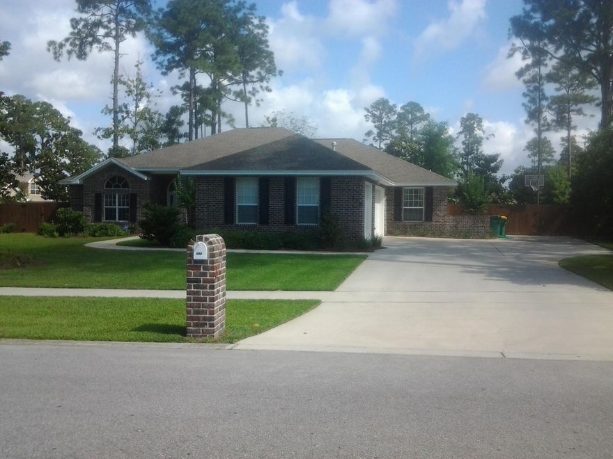 This gorgeous house is located in desirable Bayshore Place. There has been nothing left out of this beautiful home. 4 bedrooms, 3 1/2 bath. Living room, dining room & large eat in area in kitchen, fenced back yard, sprinkler system, split bedroom floor plan. Kitchen boasts granite counter tops and stainless appliances. A Jack & Jill bath between the 2nd and 3rd bedroom is just another of the many amenities. Rent is $2550/month and includes yard maintenance! All this plus a three car garage. Owner will consider a small dog only, that is spayed/neutered and fully housebroken, no puppies! No smoking allowed. Available August 10. Anyone 18 years old or older must complete separate applications and pay separate application fees to reside at this home.