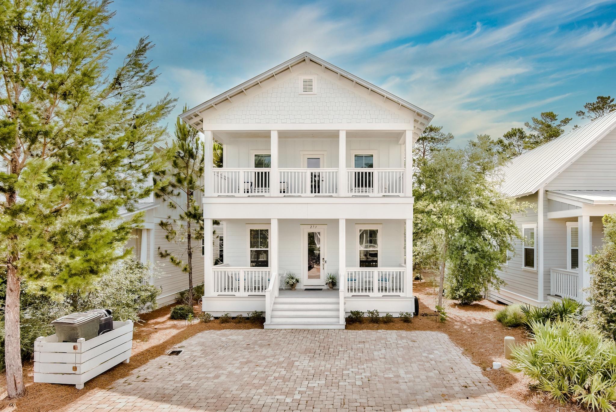 Beautiful Beach House in highly desirable Highland Parks Community. This 3 bed 3 bath home backs up to a nature preserve offering a private back yard setting. Just steps away from the State Forest and less than a 15 minute walk to Blue Mountain Beach Access. The upstairs master has a huge covered porch and is furnished beautifully. There are two other covered porches on the first floor offering a great place to sit and soak up the quiet surroundings. It has NEVER been on the rental program but would be a fantastic investment property. Rental Projections are included in the documents tab. Home Warranty included. Don't miss this beauty - it won't last long.