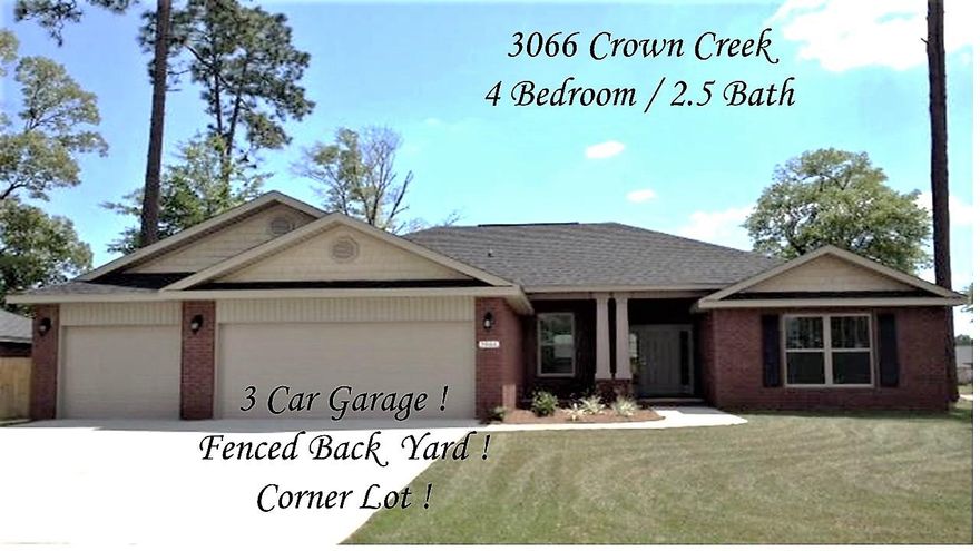 Better than New, Seller has put in the upgrades you are looking for. This gorgeous craftsman style home located in Brooke Estates is the Vilano Beach floorplan and was just built in 2015. As you enter the home from the front covered porch, you are immediately taken in by the views of the Open Floor Plan which allows you to observe the Living Room, Kitchen and Dining area. The spacious living room with large windows which allows plenty of daylight in and views of the patio & backyard. The contemporary Kitchen features beautiful cabinets, 3 CM granite countertops and stainless steel appliances to include a French Door Refrigerator. The oversized kitchen island overlooks the dining area and Family Room which makes this home perfect for entertaining. (CON'T) The office has a French Door entrance (COand a view to the front of the house.... ( Con't )   The Master Bedroom is separate from all other rooms in the house, it is complimented with a tray ceiling, large windows and access to the Covered Back Patio. The Master Bath has a cultured marble dual vanity, a garden tub, his/hers oversized walk in closets and a beautifully Tiled Walk In Shower with custom niche. All 3 additional bedrooms are spacious. The owner has installed 2' Faux wood blinds on all the windows. Outside corner security lighting, Irrigation System, Privacy Fence around the backyard and fans on the back porch. The 3 car garage completes this home and it's waiting on you to appreciate all it has to offer. Located in Brooke Estates, Crestview's swim and tennis community near schools and shopping.  New Publics Shopping center going in within a mile of home.