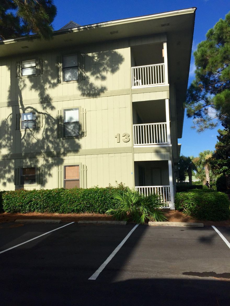 Beachwood Villas offers one of the best location along 30A. Easy access to the beach, biking / walking to Seaside and great restaurants nearby. Wonderful complex with two pools, lots of green spaces and tennis courts. This 3 bedroom is located in Building 13, on the northwest side with great parking and easy access. Another benefit to the location is you are over looking green space with the grilling area which offers a little more privacy when enjoying the balcony. New hardwood floors, selling furnished and ready to go.