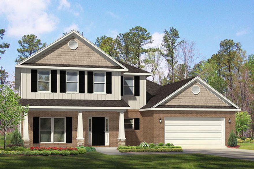 This Home features: 4 bedroom/ 3.5 bath/Dining Room, 2 Story Family Room and large covered Back Porch. Home sits on a lot backing up to a large pond.HOA dues include Basic Cable each month. With HOA includes all amenities.