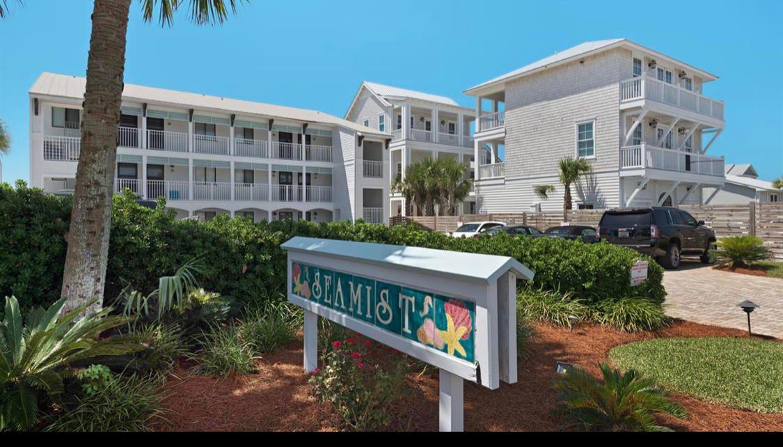 Nestled just between Camp Creek Lake and Alys Beach is Sea Mist. This charming seond floor condominium boasts incredible views of the the Gulf of Mexico - with one bedroom, hall bunks, and exceptional rental income. Steps from the sugar white beaches and emerald green waters of the Gulf. Just one mile from the Hub, and a short bike ride to Alys Beach and Rosemary offering all the best 30A has to offer. Buyer to verify all dimensions.