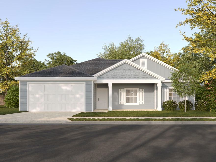 $10,000 toward closing costs & prepaids! Introducing a stunning new construction home in the highly desirable Riverwalk community! This coastal-inspired residence offers a spacious two-car garage, 1895 square feet of living space, and an open floor plan for seamless living. The kitchen features quartz countertops, white shaker cabinets, luxury vinyl plank flooring, and stainless steel appliances. With superior workmanship and an upgraded trim package, this home exudes quality and style. The exterior features fiber cement HardiePlank siding, a covered patio, and the option for a screened porch and fenced-in backyard. A sprinkler system is included for easy maintenance, and the garage comes finished and painted. Plus, the purchase price includes a 2-10 builders warranty.