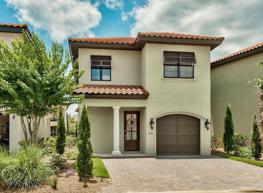 Built in 2015, this Mediterranean custom masterpiece has all of the upgrades your heart desires. The main floor offers a spacious and open kitchen, dining, and living area; complete with wood plank ceramic tile and crown molding, as well as a guest powder room. The kitchen has granite counters and breakfast bar, stainless steel appliances and range hood, custom back splash, soft closing cabinet drawers, and large pantry. Upstairs, the master bedroom features several windows for natural light, a sitting room or study, and large walk-in closet. The en suite master bathroom offers a granite double vanity, soaking tub, and large separate walk-in shower. Both guest bedrooms have en suite baths and easy care hard surface flooring. Relax on the open, covered back patio with tranquil water views. Washer and dryer are included. This home has a one car garage perfect for your automobile, golf cart, or beach toys and floats. Villa Lago has a community clubhouse and pool for homeowners and guests to enjoy. 

As an added bonus and to introduce the new owners to the Sandestin lifestyle, the listing brokerage and seller(s) are offering an incentive package to the buyer(s) of this property: Golf for four on one of our three championship courses, a pass for four to Sandestin's exclusive Beach Club, and an introductory membership to the Burnt Pine Golf Club.

Sandestin Golf and Beach Resort is a major destination for all seasons and all ages, and has been named the #1 resort on Florida's Emerald Coast. This magical 2,400 acre resort, comprised of over 70 unique neighborhoods of condominiums, villas, town homes, and estates. The resort features miles of sandy white beaches and pristine bay front, four championship golf courses, a world-class tennis center with 15 courts, 4 resort swimming pools (and 15 private neighborhood pools), a 113-slip marina, a fully equipped and professionally staffed fitness center and spa, meeting spaces and The Village of Baytowne Wharf, a charming pedestrian village with events, shopping, dining, family entertainment and nightlife. For true golf cart community living, Grand Boulevard is just outside the resort gates and provides access to additional shopping, dining and entertainment â€“ all without traveling on Hwy. 98.  Come to Play, Stay for Life!