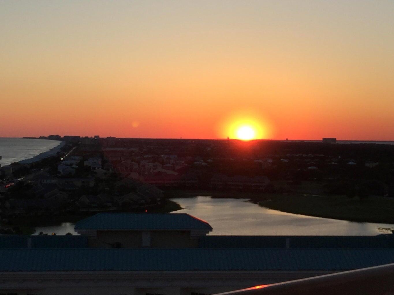 Rarely do these 16th floor, access restricted, Penthouse floor units become available for purchase, but here is an opportunity to own a 2 bedroom, 2 bath, beautifully updated, and selling fully furnished at Destin Surfside. It's all been done for you here and the views are truly spectacular! Gulf, western coastline, and bay views along with romantic sunsets, all year round, create a true coastal retreat. The kitchen has new stainless, LG appliances including refrigerator, dishwasher, microwave oven and smooth cooktop range. Quartz counter tops, natural toned wood cabinetry, a large stainless sink, faucet, and can lighting complete the updates. The foyer wall has been removed, which opens up the entire unit and both of the bathrooms have also been beautifully updated. No expense was spared The master bath is like a spa retreat with its fabulous new shower, which has a rimless sliding shower door, coordinating tiled walls and flooring, built-in soap dish, brushed stainless plumbing fixtures, quartz counter tops, natural wood toned cabinetry, white double porcelain sinks, high end lighting fixtures, designer framed mirror, glass shelving, new toilet, tile flooring and a new GE stackable washer and dryer finish the remodel. The guest bath has also been upgraded similarly. New wood toned LVP flooring runs throughout the entire unit with tile flooring in the baths for ease of care. No carpeting here! All the ceilings have been professionally smoothed and refinished, and there are new, popular solar shades found covering all floor to ceiling sliding glass doors and windows. The two bedrooms have king beds and everything is newly and attractively furnished, decorated and turn-key. Surfside is a well managed and maintained, CAT 5 storm rated building with an active homeowner's association. Very important is that the beach at Surfside is privately owned by the homeowner's association and the property has a skywalk over the scenic road to their beach, from the pool deck, where daily beach sets up are offered free of charge to all the owners which is very unusual. There are two heated spas, a swimming pool, kiddie pool, large sun deck and a picnic area all over looking the Gulf. The pool side Tiki Bar offers snacks and drinks, in season, and there is an on-site full service restaurant, The Royal Palm, delivering room service too. Enjoy a massage in the day spa, or a style and cut, manicure and pedicure in the salon. It's a luxury experience at Surfside. The beach bar offers food and drinks and bonfires and a cook-outs on the beach every Friday night. Also available is the events ballroom for wedding receptions, parties, and business gatherings. Convenient is the full service front desk located in the lobby, on-site management and maintenance team, heated and cooled interior corridors, and even two attached parking garages, one for owners and one for their guests, offering ample parking. A newly updated owners room complete with kitchen, many dining tables and chairs, a large screen TV and even a fire place, can be reserved and enjoyed by owners for large gatherings and parties. A BBQ grilling and picnic area are available as well. A large fitness center, tennis and pickle ball courts along with basketball and even shuffle board courts are offered too. And the owner's pets have a nice fenced area to run and socialize on the grounds. Don't miss viewing this one, it will not disappoint...