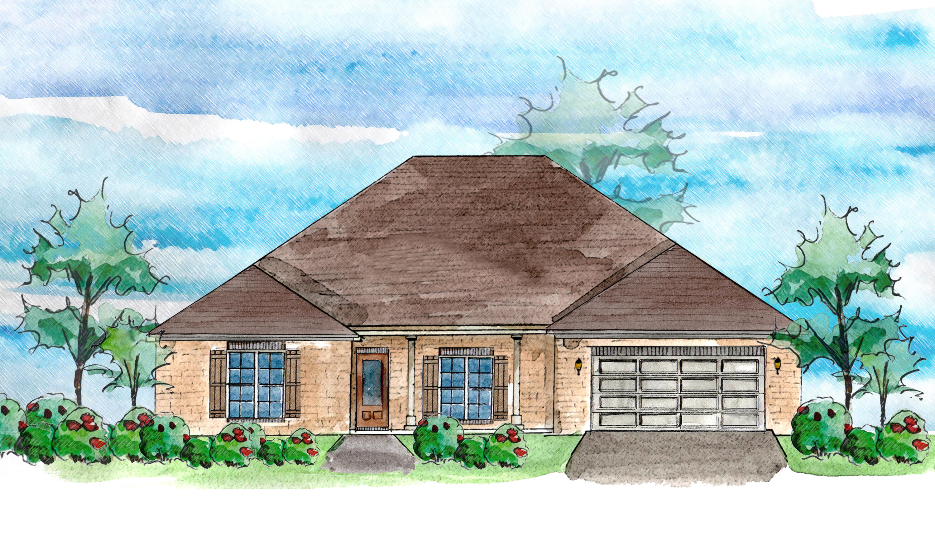 Our beautiful Houston Plan Model Home is now available. 3 Car Garage, Walk-In Shower, Extended Covered Back Porch, Granite Counters, Apron Front Kitchen Sink, Tile and Wood Flooring, Carpet in bedrooms, Wood Shelving, Wainscoting, and much more. Must see!