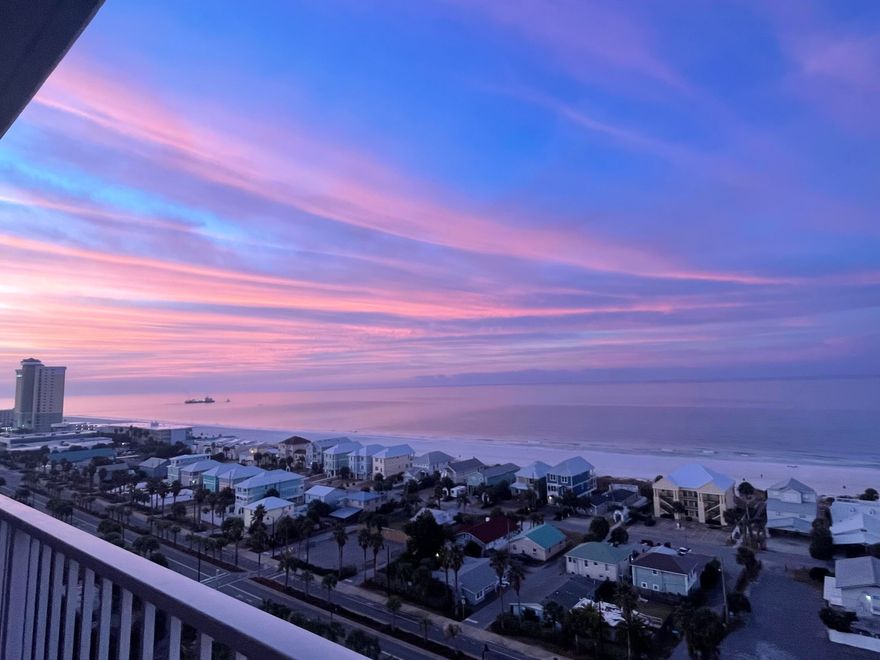 PRICED TO SELL!! Sleeps 6! Great rental investment or second home condo offering Stunning Gulf Views! Condo is located on the 12th floor at perfect height to permit views of shoreline and waves from kitchen/living room or while enjoying the stunning sunset from your private balcony.  Condo offers Master Bedroom on Lake and bonus bunk room with Full and Twin mattresses. Condo has several updates including: carpet free; real wood baseboards by shower to minimize any water issues; beautiful kitchen tile backsplash; new bathroom fixtures and toilet; King size bed in master; owners closet with electronic door that be operated remotely; Smart thermostat; Lake views from Master bedroom; Barn door on bonus bunk room; 2 year old washer/dryer; Smart TVs; black out curtains....to name a few.