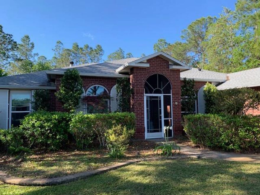 This is a great opportunity to purchase a private setting home with additional land! Holley by the Sea 4 Bedroom, 3 Full Bath home, enclosed in-ground pool to include adjacent LOT @ 7315 Brevard St. Brick paved driveway and RV parking off to the side of the house, and brick paving around the pool area. The house features a formal dining and office that overlook the front of the property when you enter the home. The sun room at the back of the house adds extra living space to enjoy the pool area and garden. Split bedroom floor plan whereby one of the bedrooms has its own hallway and full bath, great for visitors or family.  The house has paid off solar panels and a sprinkler system. The back of the property has a shed. New roof 2020. This is a must see!