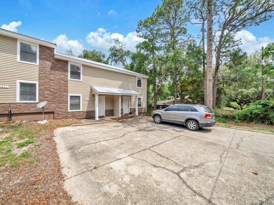 This bright 2-bedroom, 1.5-bath townhome is the perfect place to call home, located in a desirable area of Niceville and conveniently  local schools. The layout features both bedrooms and a full bath on the second floor, while the ground floor hosts a spacious living room, fully-equipped kitchen, and a convenient half-bath.The interior boasts LVP in most rooms/. The master bedroom includes a large walk-in closet, providing ample storage space, complemented by additional closets in the second bedroom. Step outside to enjoy a huge backyard perfect for hosting gatherings, complete with your own personal deck space for outdoor relaxation.With landscaping managed by professional landscapers, you can enjoy a well-maintained yard without the hassle of upkeep.