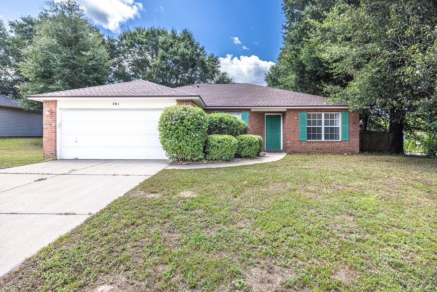 This beautiful home just south of I-10 is ready for new owners! The home sits on a corner lot with a privacy fence, above ground pool, large deck, and an over-sized patio creating plenty of outside entertainment. Inside you'll find an open floor plan with a breakfast area and a bonus room that could be used as formal dining or an office. The common area flooring was updated to travertine tile along with the roof being updated just 2 years ago as well! The split floor plan is perfect for a small family.. don't miss out the opportunity to view today! Pool liner will need to be replaced. Buyer's agent will verify all sizes and information deemed relevant.