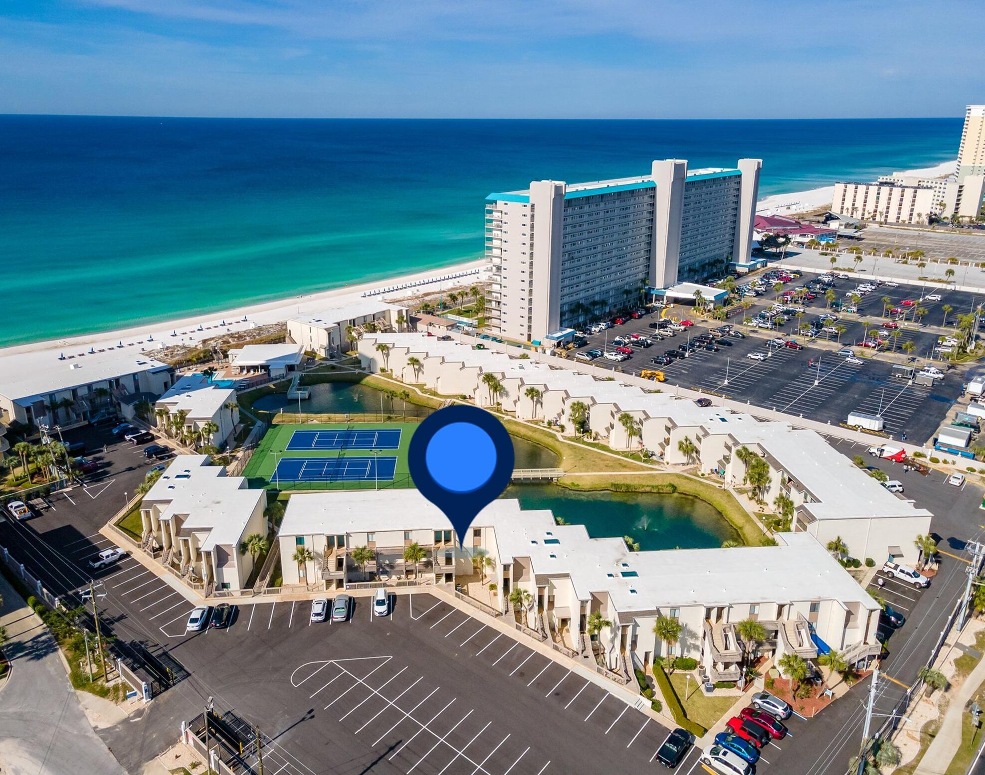 INVESTOR'S DREAM!!! Newly Remodeled (over $35k), one of the only Pet Friendly Vacation Rentals on the Beach, park just a Few Feet from your door (no elevators!), Sleeps 8, INCREDIBLE ROI potential, and located in one of the most Highly sought after locations on the beach... The PERFECT condo truly does exist!Booked all Summer for an immediate return on your investment!!!Maximizing rental income starts with one basic concept - maximizing ''Heads in Beds.'' And when it comes to ensuring incredible occupancy rates, this unit offers all the key amenities renters look for when booking their vacation: View, Location, Complex Amenities, and Price. VIEW: Most people come to PCB for the breathtaking Gulf views, and this condo does not disappoint. What they don't expect is to also have an incredible view over an expansive courtyard that is so well manicured, including a beautiful Koi/Turtle pond. Sugar Beach is the only place on the beach with views like this, and they are truly unforgettable...
LOCATION: After watching some of the world's most awe-inspiring sunsets, simply head out your front door and experience the legendary action of Thomas Drive. If you don't want to drive to dinner, rest assured knowing that your vehicle is safely parked right outside - and there is no need to drive anywhere to enjoy the best that PCB has to offer.
Located on the coveted East end of the beach (considerably less traffic), there are go cart tracks, video arcades, mini golf courses, thrill rides, ice cream shops, a winery, souvenir shops, etc. - directly in front of the property.
For the adults, there are numerous bars/restaurants, and countless options for live music, right outside your door - including the Famous Ms. Newby's! No need to drive after those adult beverages, your condo is perfectly located just a few seconds away!!!
And did I mention that Tootsies is soon opening it's very first beach bar just 2 doors down?!? Yep... talk about KILLER location!!!
AMMENITIES: Success in business is all about Competitive Advantage, and Sugar Beach offers something that differentiates itself from every other rental in PCB... It is one of the only PET FRIENDLY Gulf-front destinations in the entire area.
Years of market data shows that pet friendly options bring a higher nightly rate, have a better occupancy rate, and are more likely to attract ''snowbirds'' during the off season, so you have true competitive advantage with this one.
In addition to being pet friendly, Sugar Beach is a private/family friendly gated community with no elevators. The list of Gulf Front complexes where you can park directly at your door are few and far between, but Sugar Beach offers exactly that! It also offers a private gated beach access, a pool, huge clubhouse with games, tennis/pickleball courts, shuffleboard, a grilling area, over 375 feet of incredible beach access, and expansive greenspace unique from every other Gulf Front property in PCB!
PRICE: Last but not CERTAILY not least, renters pick their vacation condo based on price. With a low selling price, low utility costs, and some of the lowest HOA's of all the competition, you have less overhead which ensures that you can charge less per night (as compared to the competition), bringing in strong rentals and generating an incredible profit!
The average 2 bedroom in Sugar Beach brings in over $40k annually in rentals, and some of the well-established ones bring in over $70k. At the high end your annual ROI potential is truly limitless!!!