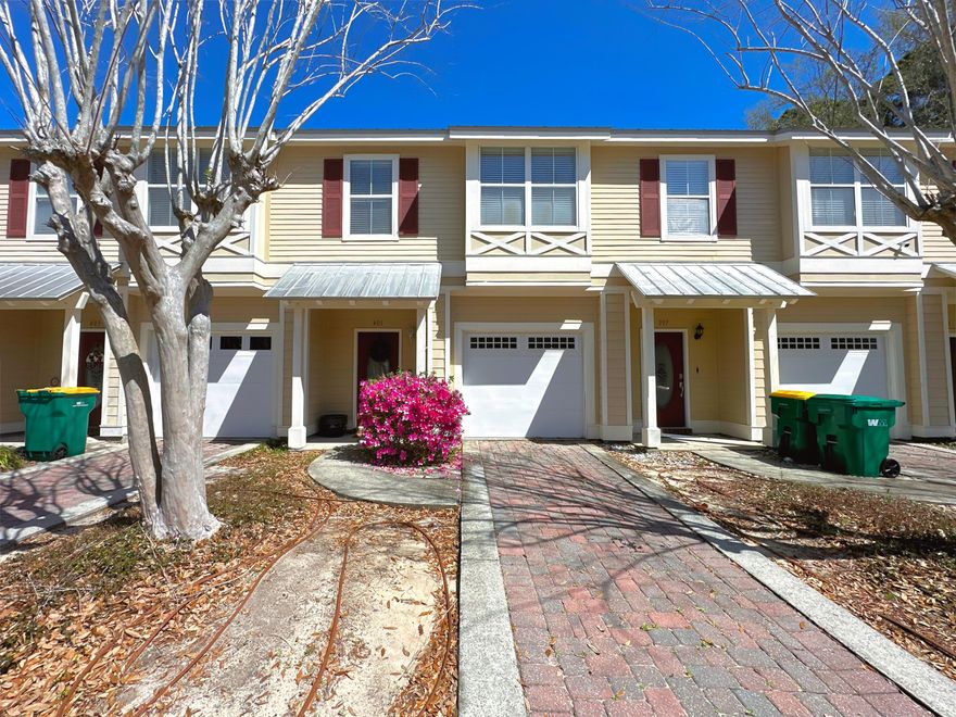 Located just off Main Street in Destin, this 3 bed, 2 bath townhome is price & functionality meets prime location! Downstairs, an open & spacious floor plan draws you out to the rear covered patio, facing the private community green space. The kitchen has a large pantry, wood cabinets, and updated stainless appliances (w/room for barstools/breakfast bar). Upstairs you will find the master bedroom (15x15) with large walk-in closet & en-suite bathroom.  Down the hall are laundry hook-ups; guest bath & two additional bedrooms. Home boasts excellent closet & storage space. HOA dues at $538 quarterly. Minimum lease length 30 days. HVAC 2024/Water Heater 2004. Seller offering $5k credit towards water heater replacement/buyers closing costs with acceptable offer.