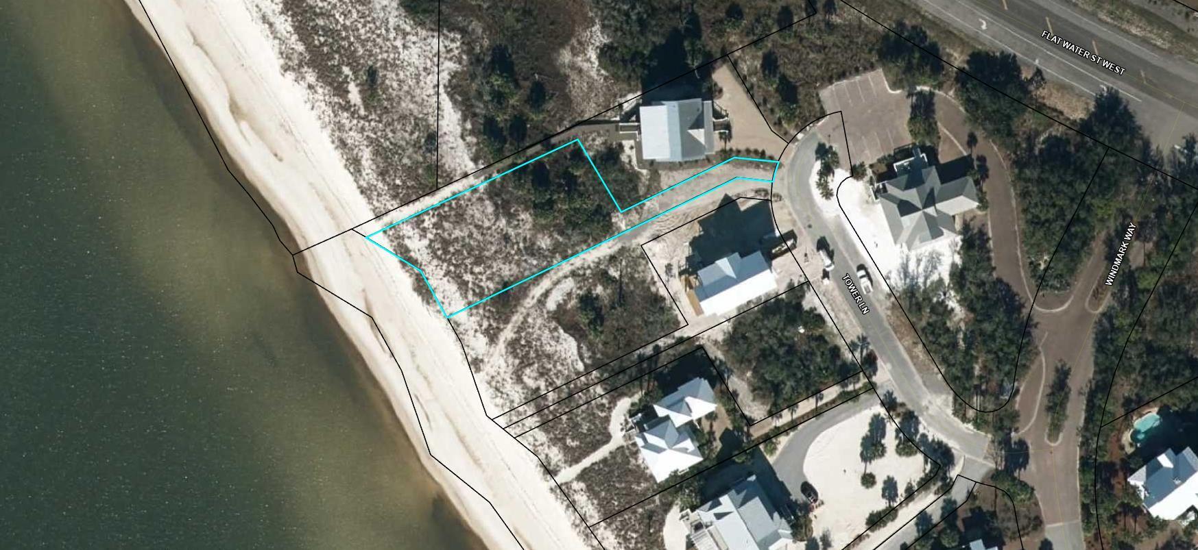 Fantastic opportunity to purchase water front property in the beautiful gated community of Windmark Beach Phase I. Phase I is a private section of Windmark Beach and has exclusive beach club yet has access to all of the amenities of Town Centre. This lot has approximately 80' of water frontage and is one of the few that has a natural beach with a year round views of a westerly sunset. This is a fantastic location at the end of the street. Enjoy the beautiful sunsets from your own piece of paradise. Windmark Beach is an ''Old Florida Style'' community with miles of pristine beaches, a town center, boardwalks and walking trails in a natural setting. All information is approximate including lot size and dimensions, and should be verified if important.