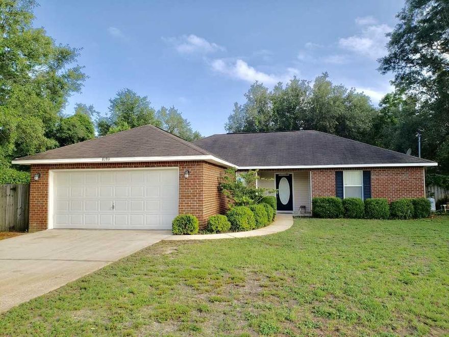 Cute brick home located near Hurlburt Field offers 3 bedrooms, 2 baths with a spacious family room and dining area. Kitchen has lots of cabinets and a breakfast bar. There is even room for a kitchen table. Laundry room is off the kitchen with a big pantry. All the bedrooms are a good size and the Master bathroom has double sinks and a walk in closet. Outside you will find a patio, fenced in yard and a shed. You do not want to miss this home at this fantastic price. Close to the bases, beach, restaurants and shopping.