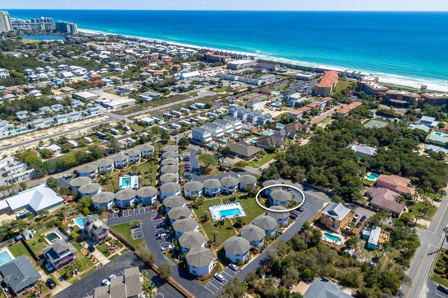 CLOSEST TO BEACH AT CRYSTAL VILLAGE! LOVINGLY MAINTAINED AS A SECOND HOME, THIS TOP FLOOR LOCATION FEATURES A UNIQUE OCTAGONAL FLOORPLAN AND PROVIDES A SPACIOUS AND OPEN FEEL. CONDO FEATURES TILE IN KITCHEN, DINING, LIVING, BATHROOMS AND CARPET IN BEDROOMS. BRIGHT, CLEAN INTERIOR OFFERED FULLY FURNISHED AND TURN KEY! INTERIOR INCLUDES KING BED IN MASTER, QUEEN BED IN GUEST BEDROOM AND SLEEPER SOFA IN LIVING ROOM TO ACCOMMODATE 6 GUESTS COMFORTABLY. ALL UNITS HAVE WONDERFUL VIEWS OF COURTYARD,1 OF 2 POOLS (1 HEATED SEASONALLY) AND LUSH TROPICAL LANDSCAPING. AND, CRYSTAL VILLAGE IS IDEALLY LOCATED JUST 2 1/2 BLOCKS TO BEACH ACCESS AND POMPANO JOE'S BEACHFRONT RESTAURANT/BAR AND ADJACENT COUNTY PARK. THESE CRYSTAL VILLAGE GEMS DON'T LAST LONG ON THE MARKET!