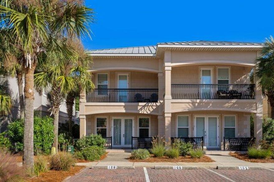 Here's your opportunity to rent a beautiful 3-bedroom, 3-bath home just over 150 yards from private deeded beach access and an exclusive community pool. This fully furnished townhouse offers the perfect blend of comfort and convenience.The home features dedicated 2 parking spots right outside. Inside, the first floor has an open-concept living, dining, and kitchen area complete with a cozy fireplace. There's also a bedroom and a full bathroom on the first floor. Upstairs, the primary suite awaits with its own private bathroom, alongside a second guest bedroom and full bath. There are also built-in bunks, and each bedroom offers its own private balcony or patio.Located in the sought-after Miramar Beach Villas, this home is just 1 mile away from top shopping and dining destinations.