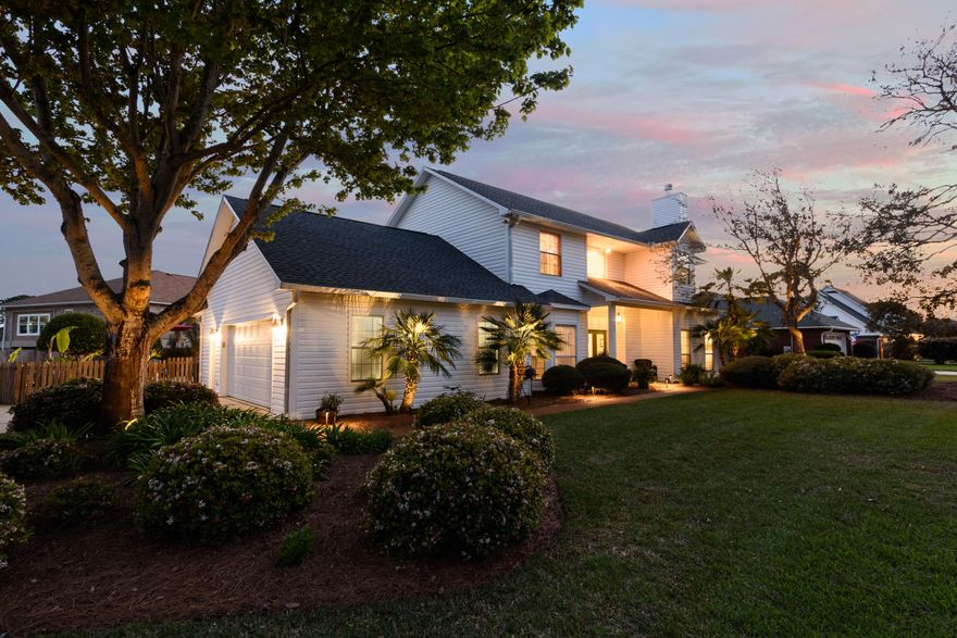 Located in Tiger Point golf course community, this 4 bedroom 3.5 bathroom home offers a saltwater pool (36x18) and a wonderful outdoor entertaining space with pavers encompassing the pool and a bonus room with en-suite bathroom located on the first floor. This space makes for a perfect in-law suite, home gym, office or playroom. This bonus room has a separate cooling unit with French doors that open to the lanai and the bathroom has a walk-in shower and floor-to-ceiling tile. You'll enjoy 2 separate living spaces, formal dining room, custom kitchen and granite flooring throughout the entire first level. The kitchen comes equipped with unique granite countertops, custom cabinetry with abundant storage, pantry, wall oven, convection oven, breakfast bar, island with electric cooktop and fridg