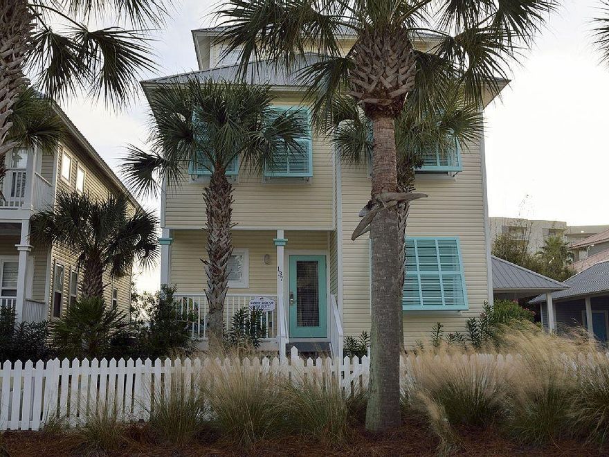 Completely upgraded 4 Bedroom 3 bath Beach Cottage in sought after Gulfside Cottages. This home is fully furnished turnkey ready with rental website, contacts and maid service, with an average rental income of $60,000 per year gross over the last 4 years with heavy personal use! So room for growth! Beautiful gulf views and just a short 2 minute private walk to the beach, not streets to cross! Wonderful community pool and lawn service included with the monthly HOA dues. Welcome Home!