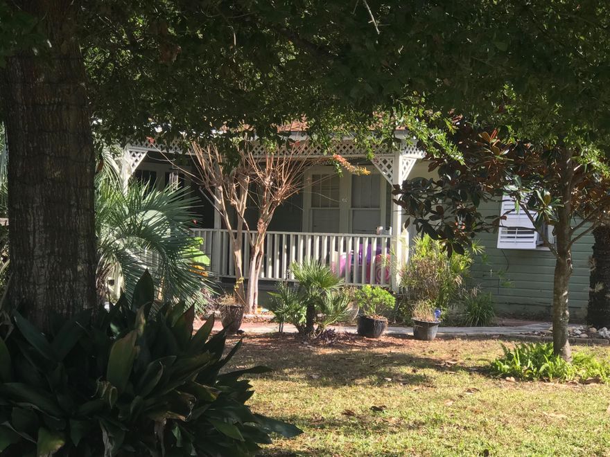 Needs repairs to ceiling, no central HVAC, flooring needs work as well.