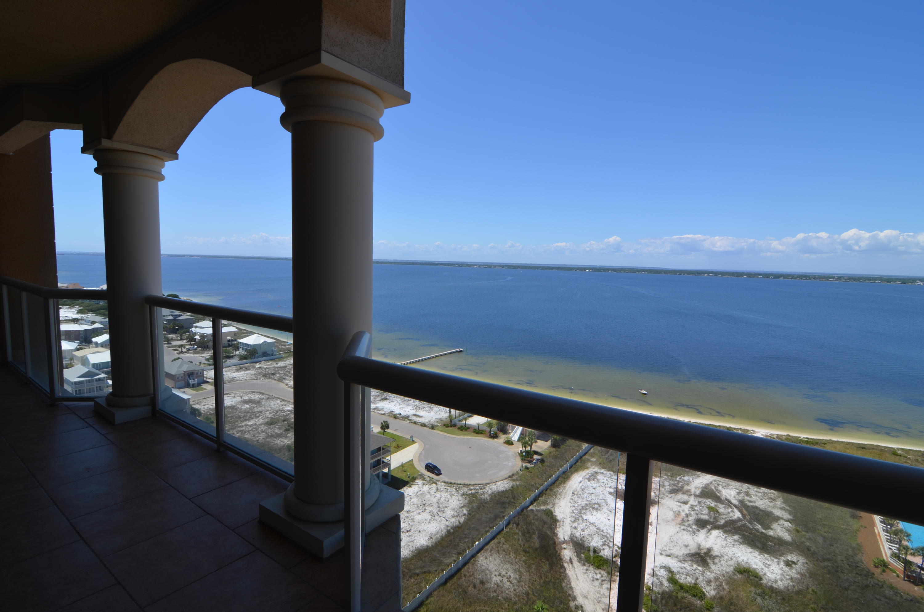 WATERFRONT. Located in the Premier condo community of Portofino, this 2 br and 2ba condo features oversized balcony with unobstructed views of the Santa Rosa Sound, Brand New Furniture, Granite counters in the kichen and all the bathrooms, brand new stove top and microwave, freshly painted and more. Portofino features the Best amenities with resort style pool, indoor pool, pool side bar and restaurant, full service indoor restaurant, Gym over looking the pool and the sound, onsite full service Spa, community access to the beach on Gulf of Mexico and more. Bordering Gulf Islands National Seashore, Portofino offers the best amenities in the area. Buyer to verify all information to buyers satisfaction including but not limited to sq. footage, room sizes, lot size, zoning etc