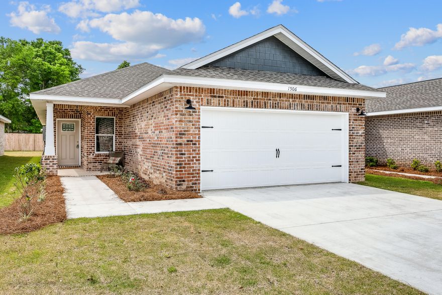 *!*!$15,000 towards closing cost, to include title, doc stamps, deed, final survey.  This lovely all brick Craftsman style split floor plan home offers beautiful finishes throughout. The kitchen features stainless-steel appliances, Shaker style cabinets with soft-close doors & drawers, spacious pantry, quartz countertops throughout the home, and a timeless kitchen backsplash. The master bedroom has a huge walk-in closet with its own bathroom offering beautiful, cultured marble shower & dual vanities. LVP waterproof flooring throughout helps keep this a low-allergen home. Live in the heart of Niceville; walking distance to Plew Elementary school pre-K to 5th grade, shopping and entertainment