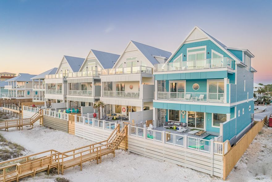 Graced with an impressive backdrop and located just minutes from restaurants, shopping and entertainment of Panama City Beach, this grandly proportioned 4,000 sqft beachfront estate was the subject of a carefully orchestrated by a world-class team of architects, builders, and craftsmen. On the main level, you will find a luminous great room overlooking the Gulf of Mexico perfect for entertaining or family gatherings. The modern and fully equipped kitchen is ideal for preparing a delicious dinner or having a quick snack on the bar top.Each of the homes 7 bedroom offers a peaceful retreat after a day along the white sandy beaches. Fall asleep to the sounds of the waves in the spectacular master suite and sitting area, private balcony and en-suite spa-like bath with walk-in tiled shower.