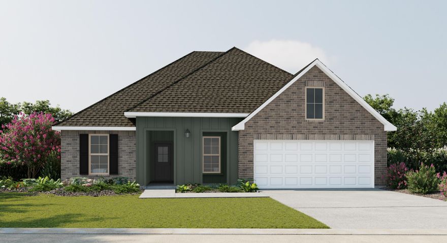Awesome builder rate plus FREE refrigerator. Restrictions apply.The HICKORY III G in Young Oaks community offers a 5 bedroom, 3 full bathroom, open design with formal dining room and separate den. Upgrades added (list attached).Features: double vanity, garden tub, separate shower, and walk-in closet in master bath, kitchen island, walk-in pantry, boot bench at garage entry, covered porches, crown molding, recessed lighting, ceiling fans, framed mirrors, smoke/carbon monoxide detectors, landscaping, architectural 30-year shingles, flood lights, and more! Energy Efficient Features: water heater, kitchen appliance package with a electric range, vinyl low E MI windows, and more! Energy Star Partner.