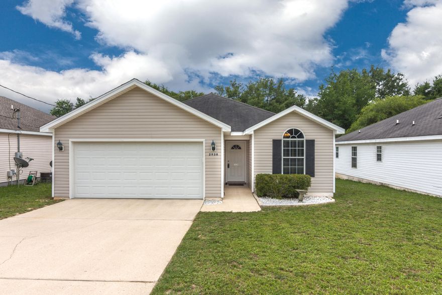 Cute 3 bedroom 2 bath home located in the center of Crestview with easy commute to all the local bases, beaches, and shopping centers. Large living room great for family movie nights, ample cabinet and counter space for all your cooking needs, and split floor plan providing privacy. The backyard is fenced in and ready to be played in while you enjoy the back The 16x16 deck great for bbq cook outs and entertaining. Some other notable features are beautiful laminate wood floors, a marble surrounded electric fireplace and did we mention a less than 5 minute walk to Walker Elementary school? Schedule your showing today!!!!