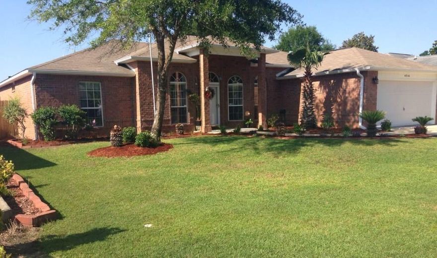 Beautiful 4 bedroom 2 bath Niceville home with a pool located on a quiet dead end street. Zoned for the top rated schools in the area. This house has all the current updates, The kitchen updates include granite counter, updated lighting, decorative tile, and updated appliances. The house is painted with Pottery Barn color palette throughout. Master bathroom, has a double vanity, separate shower, garden tub and his and her closets. Home includes eat in kitchen, plus a formal dining room. You can feel secure with a wireless ADT security system. Plenty of storage with a 2 car garage, attic storage and a outside shed in the back yard. There is a heated and cooled Florida room overlooking the 30x13 fiberglass saltwater pool and the large back yard. Also attached is a 20x8 covered patio