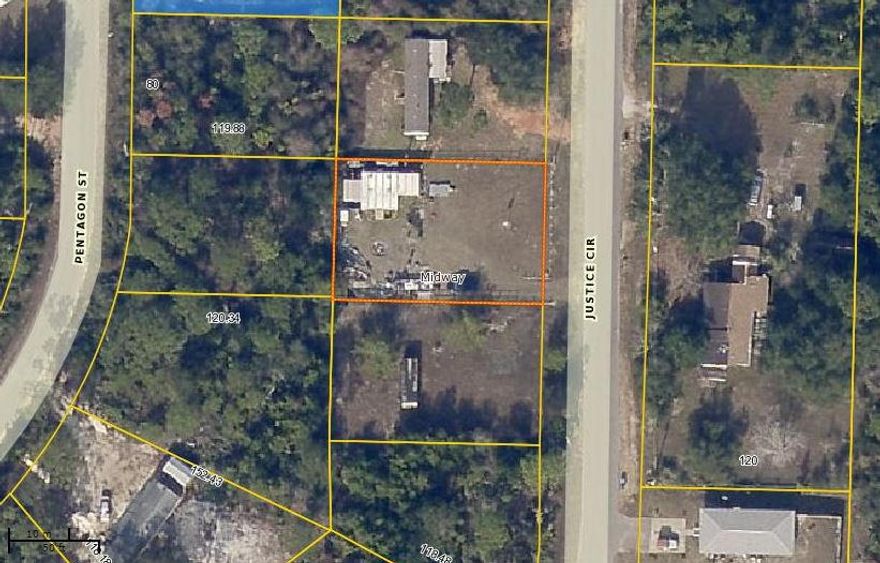 This 80 X 120 lot is in a convenient location. It is 4 minutes from the Santa Rosa County Annex, Northwest Florida Zoo, the huge flea market, Woodlawn Beach Middle School, and Pensacola State College Midway Campus. It is just 8 minutes to grocery shopping, restaurants, and the Navarre Beach Bridge. It is cleared with distinguished fencing and a 20 X 20 tool shed with porch in the back. No current power to property and the water meter needs work. Roads are paved and it appears on the tax maps as desirable flood zone X. Consider this lot for investment or building!