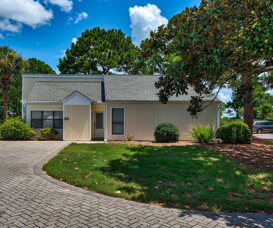 Under contract. Taking backup offers. Overlooking a lake and golf course with glimpses of the bay, this single-story freestanding condo in Sandpiper Village has everything at its doorstep. As well as breathtaking views, it boasts a well-planned open floor plan. Three beds and two baths make it suitable for full-time living or as a vacation rental. The kitchen has newer stainless steel appliances and the water heater has been recently been replaced. This home is all about the outdoor lifestyle. Relax, dine and entertain on the screened porch, providing outdoor living space overlooking the lake. It's perfect for relaxing and watching wading birds from your own backyard. Situated within the gates of Sandestin Golf and Beach Resort,  this lovely home requires minimal maintenance as the condo association takes care of landscaping and exterior maintenance. It frees up owners and guests to enjoy every precious moment. The resort has impressive amenities including four championship golf courses, pristine community pools and walking/biking trails. Head to Grand Boulevard where shops, restaurants and entertainment await. Play tennis with new friends, try paddleboarding or go boating and fishing from Baytowne Marina. In addition, the home comes with deeded access to the stunning white sandy beaches and Gulf of Mexico that are just a tram ride away.