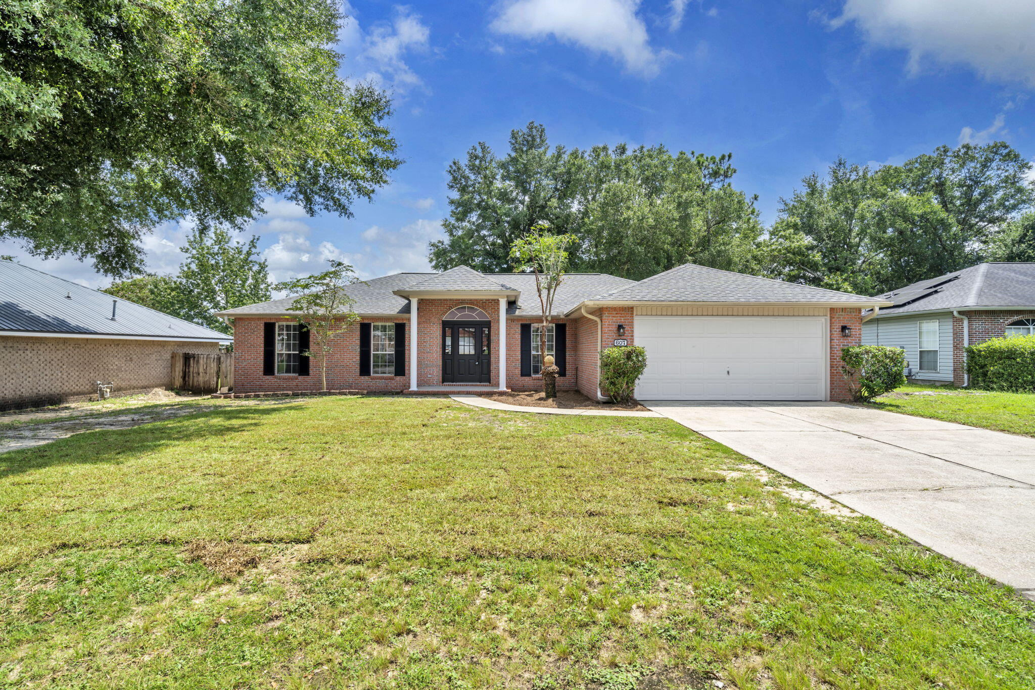 UPDATED AND MOVE-IN READY!!!Step inside this beautifully renovated 3-bed, 2-bath home PLUS office and feel the difference thoughtful upgrades make. Featuring a brand-new roof (2022), fresh interior paint, and luxury vinyl plank flooring throughout - including all bedrooms - this home offers style, comfort, and durability.The modern kitchen shines with new cabinets, sleek hardware, granite countertops, and stainless steel appliances, making meal prep a joy. Both bathrooms have been completely updated with new vanities, granite tops, stylish lighting, and framed mirrors for a designer touch. Enjoy the open-concept living area filled with natural light, a spacious primary suite, and a fenced backyard perfect for pets, play, or weekend BBQs. Located in a quiet neighborhood with sidewalks and easy access to schools, shopping, and bases, this home is a rare find at this price.
Key Upgrades:
" New Roof (2022)
" Fresh Interior Paint (2025)
" All New Kitchen Cabinets, Granite, & Hardware (2025)
" Fully Updated Bathrooms w/ Granite & New Fixtures (2025)
" LVP Flooring Throughout (No Carpet!) (2025)
" New sod (2025)
" Fenced Backyard
Key Locations: (Approx. distance to..)
" Walmart .3 mi
" Lowes .3 mi
" Riverside Elementary .5 mi
" Shoal Middle School .3 mi
" Crestview High School .3 mi
" Duke Field 10-11 mi
" Eglin Air Force Base 16 mi
Don't miss your chance to own this turnkey home in the heart of Crestview. Schedule your private tour today!