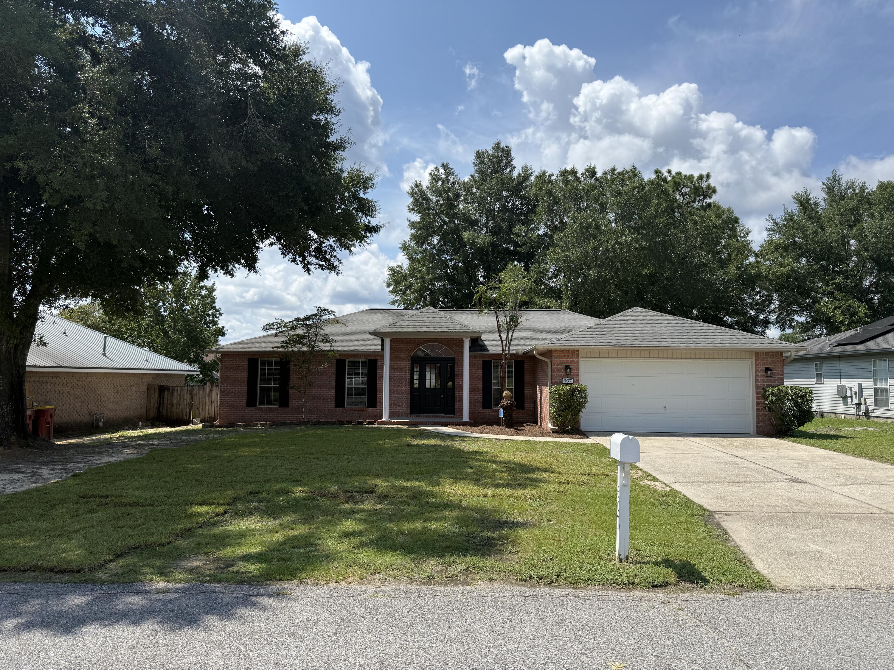 !!OPEN HOUSE 8/9 9-11 AM !!UPDATED AND MOVE-IN READY!!!Step inside this beautifully renovated 3-bed, 2-bath home PLUS office and feel the difference thoughtful upgrades make. Featuring a brand-new roof (2022), fresh interior paint, and luxury vinyl plank flooring throughout - including all bedrooms - this home offers style, comfort, and durability.The modern kitchen shines with new cabinets, sleek hardware, granite countertops, and stainless steel appliances, making meal prep a joy. Both bathrooms have been completely updated with new vanities, granite tops, stylish lighting, and framed mirrors for a designer touch. Enjoy the open-concept living area filled with natural light, a spacious primary suite, and a fenced backyard perfect for pets, play, or weekend BBQs. Located in a quiet neighborhood with sidewalks and easy access to schools, shopping, and bases, this home is a rare find at this price.
Key Upgrades:
" New Roof (2022)
" Fresh Interior Paint (2025)
" All New Kitchen Cabinets, Granite, & Hardware (2025)
" Fully Updated Bathrooms w/ Granite & New Fixtures (2025)
" LVP Flooring Throughout (No Carpet!) (2025)
" New sod (2025)
" Fenced Backyard
Key Locations: (Approx. distance to..)
" Walmart .3 mi
" Lowes .3 mi
" Riverside Elementary .5 mi
" Shoal Middle School .3 mi
" Crestview High School .3 mi
" Duke Field 10-11 mi
" Eglin Air Force Base 16 mi
Don't miss your chance to own this turnkey home in the heart of Crestview. Schedule your private tour today!