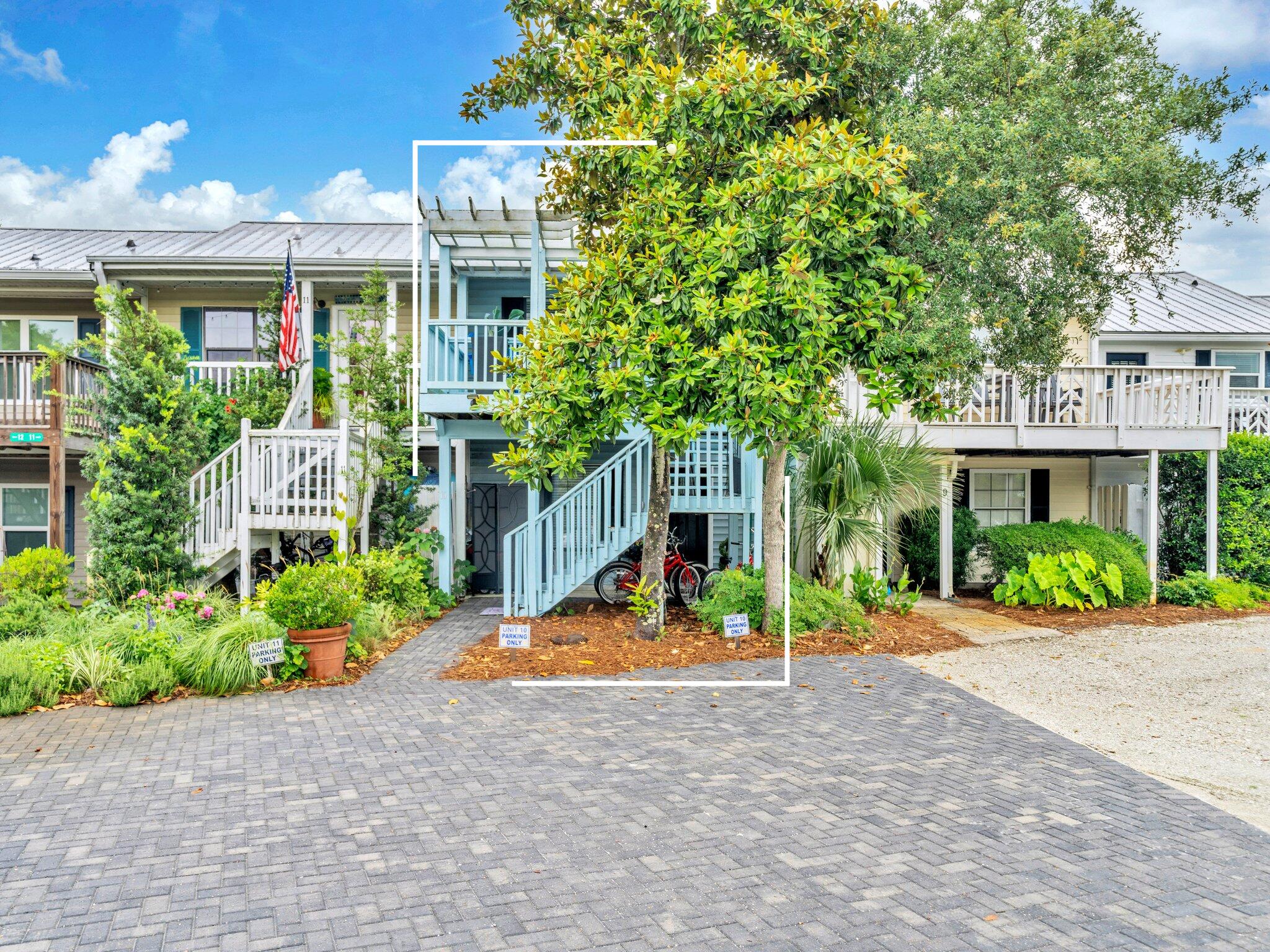 Live the coveted east 30A lifestyle in this updated 2 bed 3 bath townhome, tucked right by Alys, Kaiya, and Rosemary. This charming retreat sits just across from the private deeded beach access-making your toes in the sand moment just steps away. Enjoy a quick bike ride or golf cart cruise to dinner in Rosemary or Alys! With a thoughtfully flipped floor plan, the upstairs main living area features a bright and open kitchen, dining, and living space that flows seamlessly onto a private balcony- ideal for morning coffee. Downstairs, two spacious bedrooms open to a screened in patio where you can unwind after a beach day or morning stroll down 30A. This location offers all the charm that makes 30A so special. Updated and turnkey this is perfect for your next investment or second home