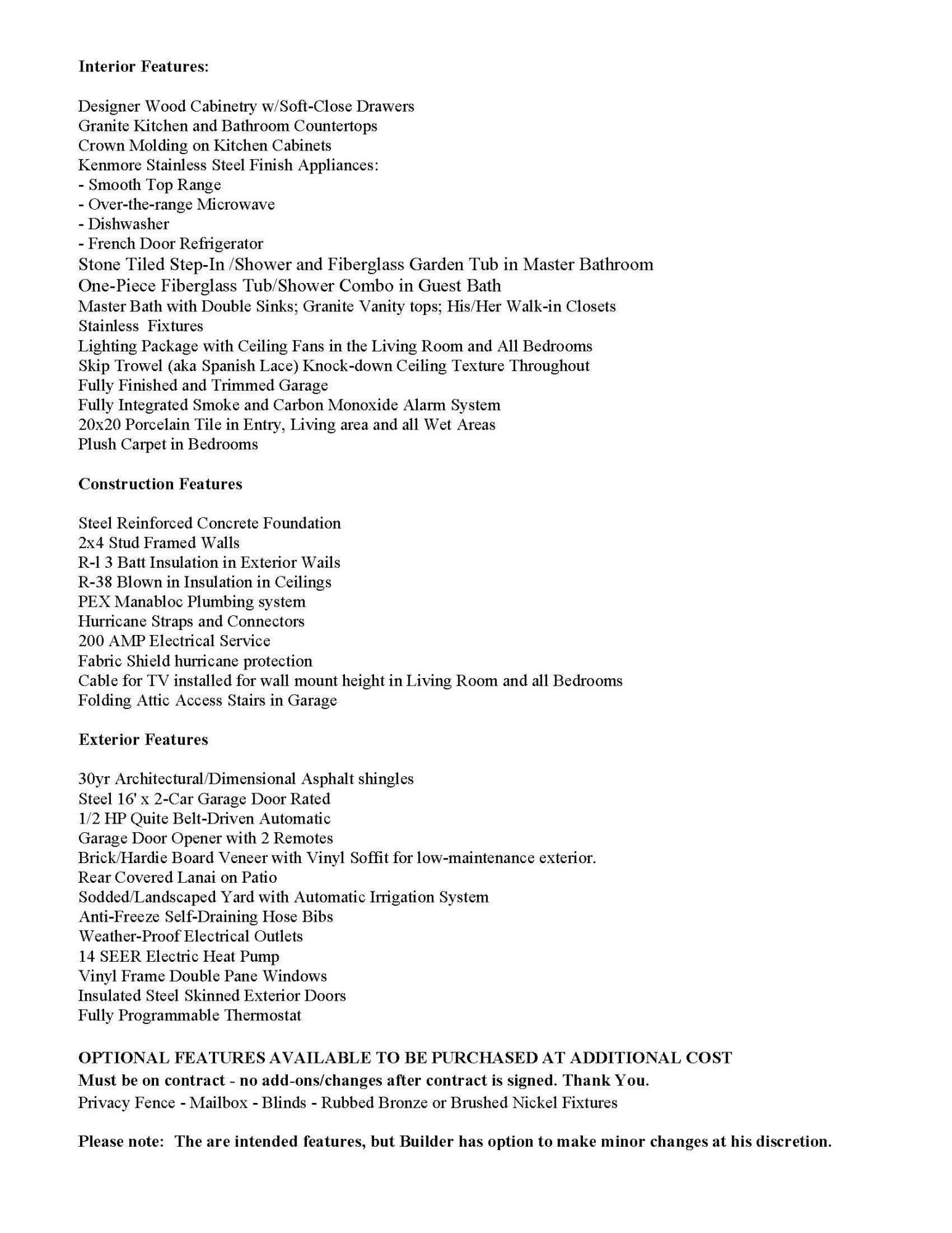 METES & BOUNDS - Residential