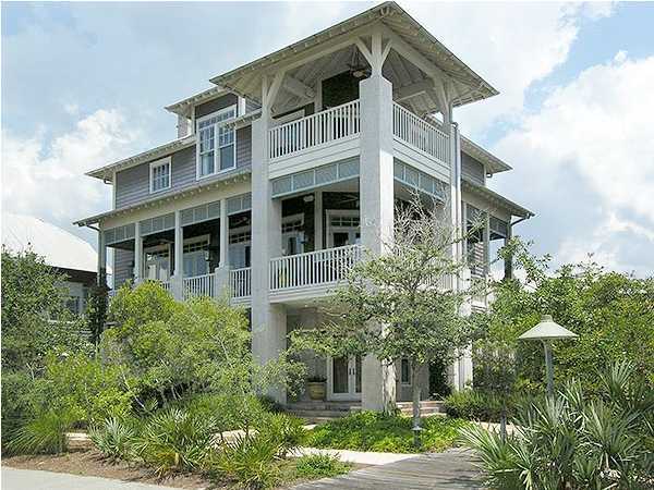 Incredible panoramic views from this large cottage just steps from the Gulf! All the furniture has been imported from France and is accented by yards and yards of the most wonderful fabric and window treatments you have ever seen. High ceilings, heavy wood beams, heavy crown molding, massive doors, pine floors all add to the richness of this home. The third story offers dual master bedrooms/master baths, sitting room, bar and exquisite gulf views. The second story includes spacious living, dining, kitchen and fireplace. The first floor separates the children from the adults in four rooms and 2 bathrooms. An elevator gets you from floor to floor with ease. The commercial kitchen has Viking and Sub-Zero stainless steel appliances, 2 dishwashers, bluestone French apron sink, an island witha