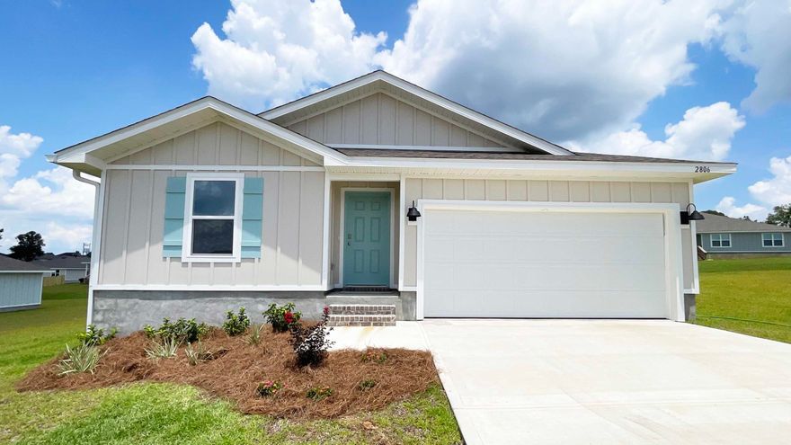 FABULOUS Freeport floorplan ALMOST COMPLETE & MOVE IN READY in Silver Lake Village Community. Fast Growing North Crestview area. This highly desirable new floorplan provides a well-designed OPEN concept, no wasted space, 4 beds, 2 baths, 2 car garage & more. Well-designed kitchen with QUARTZ countertops, beautiful stainless appliances, smooth top range, quiet dishwasher, built in microwave & a nice dining area. Striking (EVP) wood look flooring, plush carpet in the bedrooms. The Smart Home Connect System includes several convenient devices. Popular durable Hardi board exterior adds charm to the classic craftsman exterior. Stylish curb appeal. Easy drive to the airport, military base, beaches at Ft. Walton, Destin & minutes to 'Blackstone Golf Course.