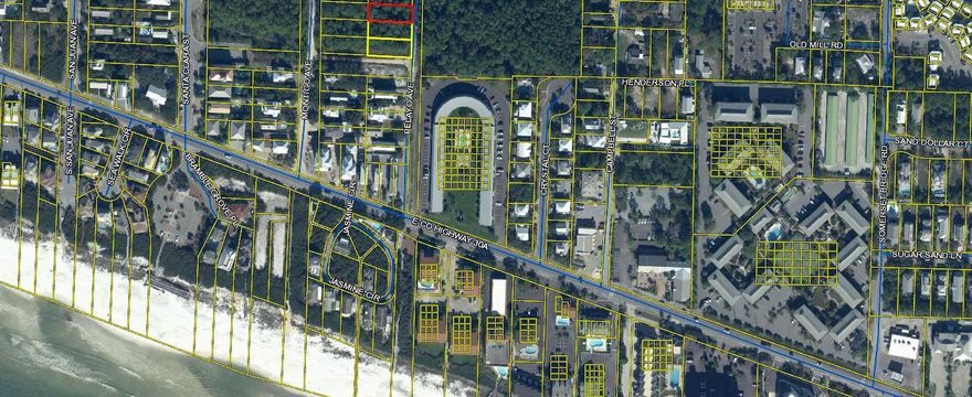 Only 1 block from the beach.  Located in old Seagrove. Across from deeded beach access and 3 Public Beach Access points.  Near Seaside and 30A Restaurants and Shops.   No HOA or build out time frames.   Vacation rentals are highly desirable in this this part of old Seagrove.  Flood Zone X, so flood insurance is not required. Plenty of room for large 3 story home 3000++Sq Ft with pool.
