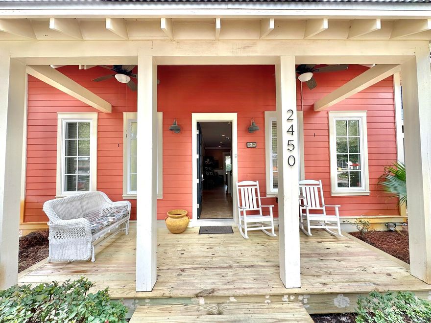 This charming four-bedroom beach cottage located in The Bungalos neighborhood of the Resort features a covered front porch, a 1st floor coastal-style living area as well as a spacious 2nd floor living area, a screened back porch, and a fully equipped kitchen complete with granite countertops and updated appliances. While large windows and french doors welcome sunlight and warm breezes, cozy furnishings and seaside decor combine to create an effortlessly soothing space. Leave your keys and worries behind...grab a towel and head to the beach as this home includes both a four passenger and six passenger golf cart!  The neighborhood swimming pool and putting green are just steps from your front door and just minutes from the area's best eateries, galleries, boutiques, and nightlife.