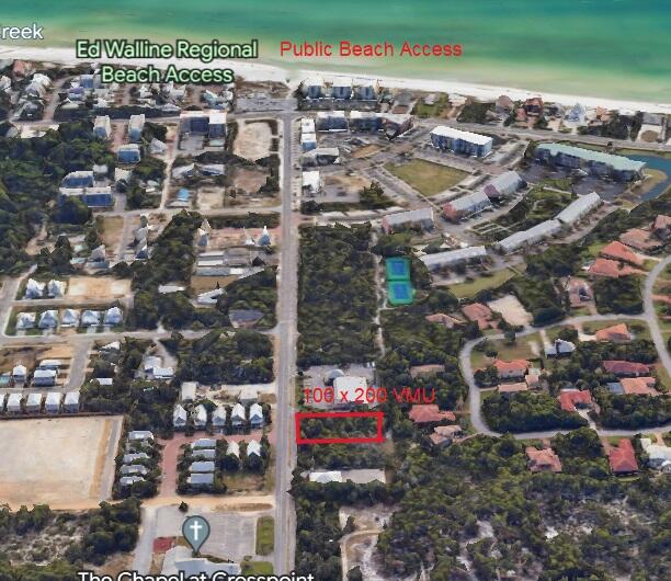Fantastic Developable lot. Just steps from 30A and Ed Walline public beach access. Lot is zoned Village Mixed Use (VMU) and the possibilities are endless.