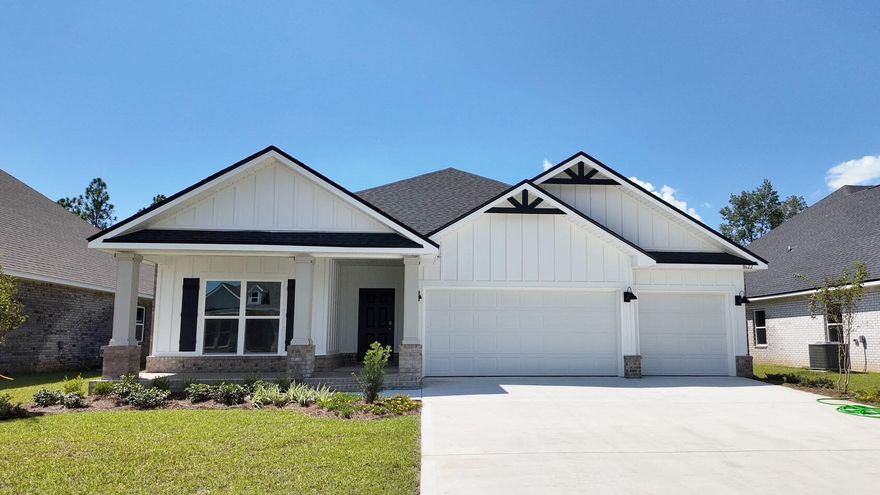Builder will pay all Closing Costs, ask us about our current rates!The Destin plan is an upscale 4 bed, 3 bath home with a '3 car garage'. This one-story well-designed home features a highly desirable open concept plan, with a spacious great room and dining space that flows into the kitchen and breakfast area. Two bedrooms at the front of the home are connected by a full bathroom, while Bedroom one is located on the back of the home for a private slit bedroom floorplan. The fourth bedroom next to the kitchen can serve as an optional den or office, providing extra space for work or for play. This home includes the ''Smart Home'', connect package that provides several convenient Smart Devices you will enjoy. Fabric Hurricane window and door protection is also included.