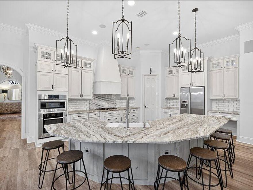 RARE Burnt Pine long-term rental in Sandestin's  double-gated community. This stunning golf-course residence offers an easy transition to the resort lifestyle with club nights at Burnt Pine, championship golf, game days at the marina, and a quick golf-cart ride to the Gulf's white-sandy beaches. Thoughtfully designed with sophisticated flow from the gourmet kitchen to living/dining and the private master suite, all opening to the outdoor private heated pool.  The home offers the convenience of two bedrooms downstairs and two upstairs.  The oversized garage and driveway provides plenty of room for parking and storage as well as rear entry for golf cart parking.   With freshly painted exterior and multiple outdoor updates, this home is move in ready for your next dream home in Sandestin.