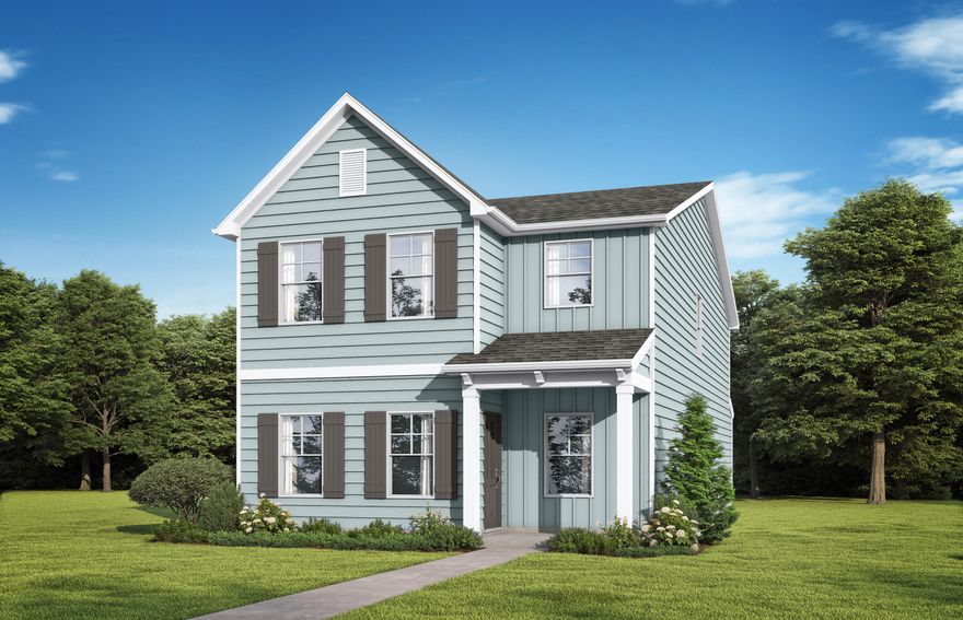 Welcome to your brand new home in the highly desirable Owl's Head community in Freeport! This 2-story, 4-bedroom, 2.5-bath home offers 2,117 sq ft of comfortable living space, thoughtfully designed with an open-concept layout and modern finishes throughout.Enjoy luxury vinyl plank flooring in the main living areas, a spacious kitchen with quartz countertops, a large island, and plenty of cabinet space--ideal for cooking and entertaining. The upstairs primary suite features a walk-in closet and a well-appointed en-suite bath with dual vanities.Situated on a corner lot with a 2-car garage, this home offers both style and functionality. Owl's Head East has a beautiful park space with walking trails and a gorgeous spring fed lake.