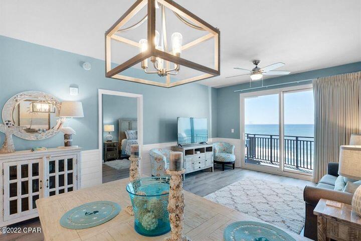 Gulf front condo recently renovated - desirable corner unit - perfect for investors or as your vacation home! 3 bedroom/3 bathroom unit -tastefully decorated with all the amenities, including tile flooring, grill on the balcony and the only floor plan in the building with a storage space in the hallway outside the condo. Lower floor means shorter elevator times without compromising the view!!! This condo is just a short walk to Pier Park and many delicious restaurants. Condo amenities include a grand lobby, Gulf front pool and whirlpool spa with infinity edges, poolside wine bar, outdoor lounge and a great exercise room overlooking the beach.