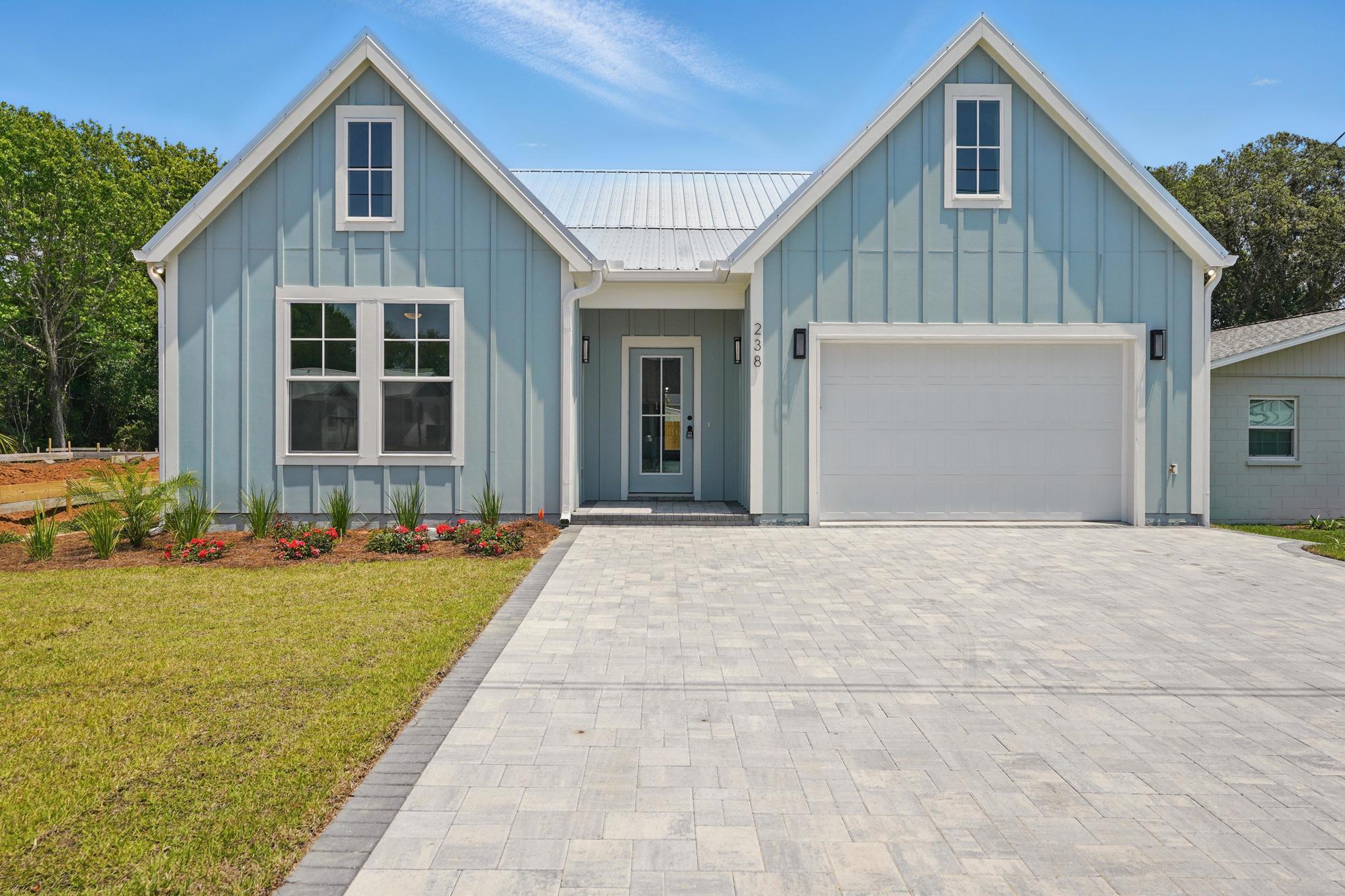 This gorgeous new construction beach home is conveniently located just a short walk from Panama City Beach's beautiful sugar sands, Pier Park, and great restaurants/shopping--without the business of front beach traffic zooming by! Relax in your beautiful private pool and enjoy everything Panama City Beach offers. A great primary OR vacation/investment home! Short-term and long-term rentals allowed. 1738+/-Heated and cooled footage.The garage has a mini split for heating and cooling.