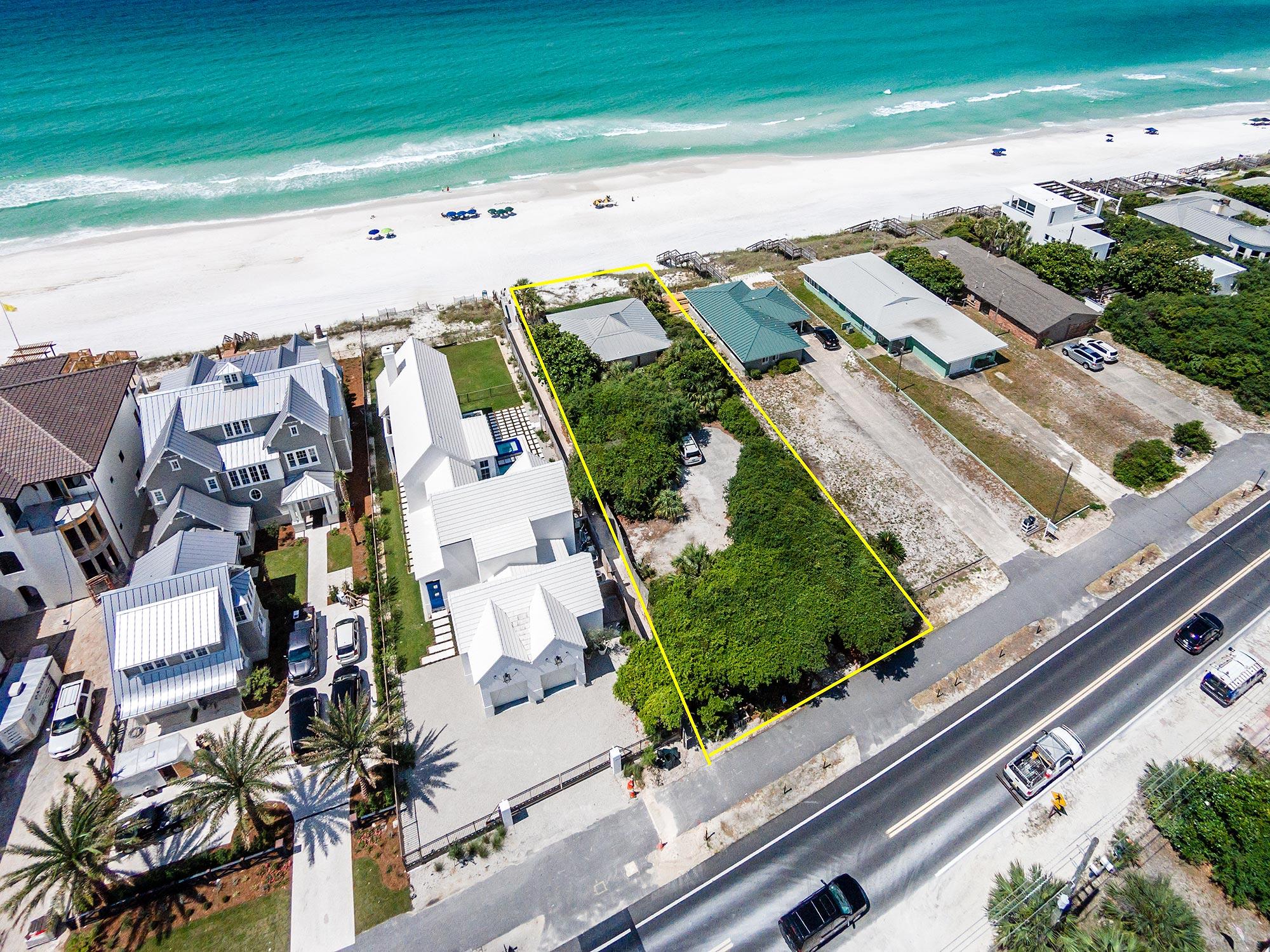 Ideal location in the heart of Seagrove Beach. Easy walk or bike ride to Seaside. Property has canopied oaks and magnolias. Beautiful views of Destin to the west and Panama City Bch to the east. This is an incredible homesite with beautiful new homes next door.