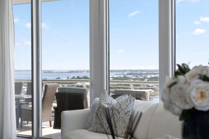 Beautiful FULLY FURNISHED, COMPLETELY UPDATED 3-bedroom/3-bathroom condo at Bella Luna! This stunning residence has $150K in upgrades to include NEW high-end furnishings & decor, NEW window treatments, NEW stainless steel side by side refrigerator, NEW dishwasher, NEW disposal, NEW icemaker, NEW water heater, NEW washer & dryer, NEW televisions, NEW grill and NEW patio furniture! No detail was spared, from the NEW LED lights in the high-stretching ceilings, to the crisp, coastal NEW designer linens to the BRAND NEW elegant rugs under your feet. This spacious top-of-the-line unit features a large gourmet kitchen with granite counters and stainless steel appliances, a wet bar perfect for entertaining, and a large master bedroom with all-encompassing waterfront views. The oversized balcony provides expansive, breathtaking views overlooking Ole River. The Bella Luna complex offers deeded beach access, multiple pools (three outdoor pools & one heated indoor pool), theater, sauna/steam room, fishing pier, first-come boat slips for temporary use, workout facility and marina. Come have it all and claim your piece of Paradise - Call today!